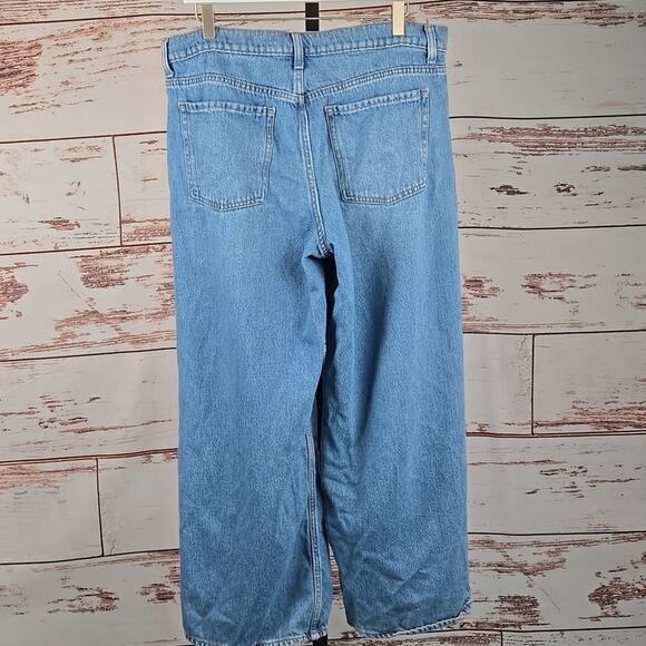 Old Navy Baggy Wide Leg Jean Blue Size 12 - Picture 2 of 7